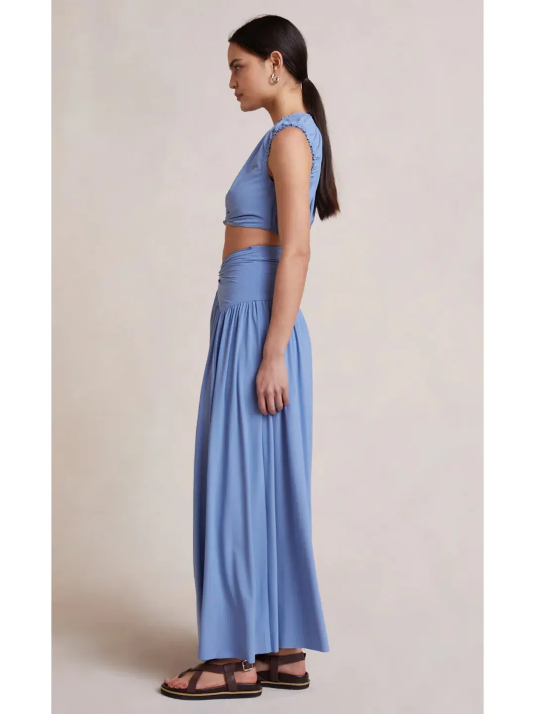 Bec & Bridge Minx Top and Maxi Skirt Set Blue Size AU 6 for rent on The Volte - main image