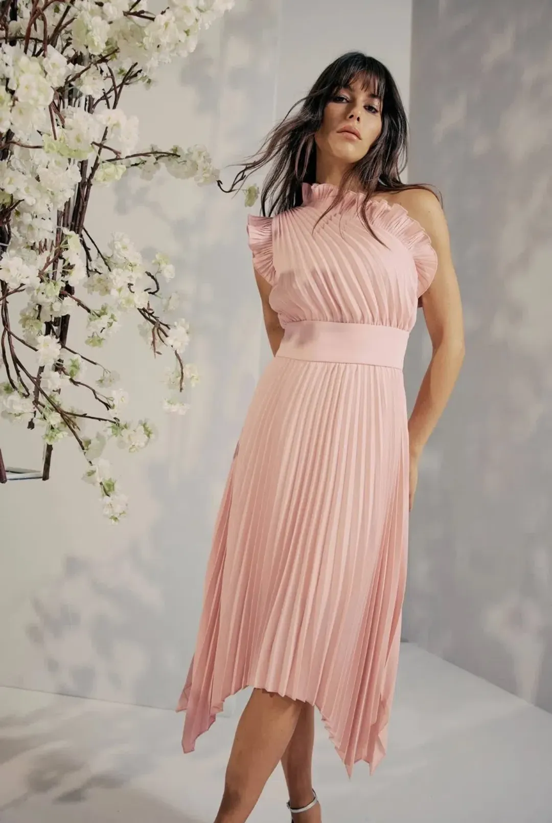 Mossman The Lady Like Midi Dress in Blush Size 8 for rent on The Volte - main image