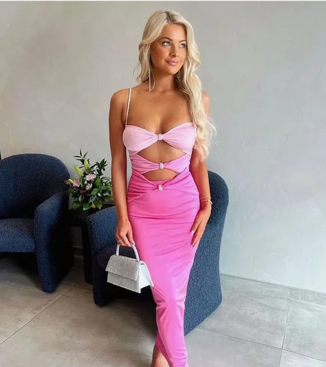 Eliya The Label Zora Dress in Pink Size M / Au 10-12 for rent on The Volte - main image