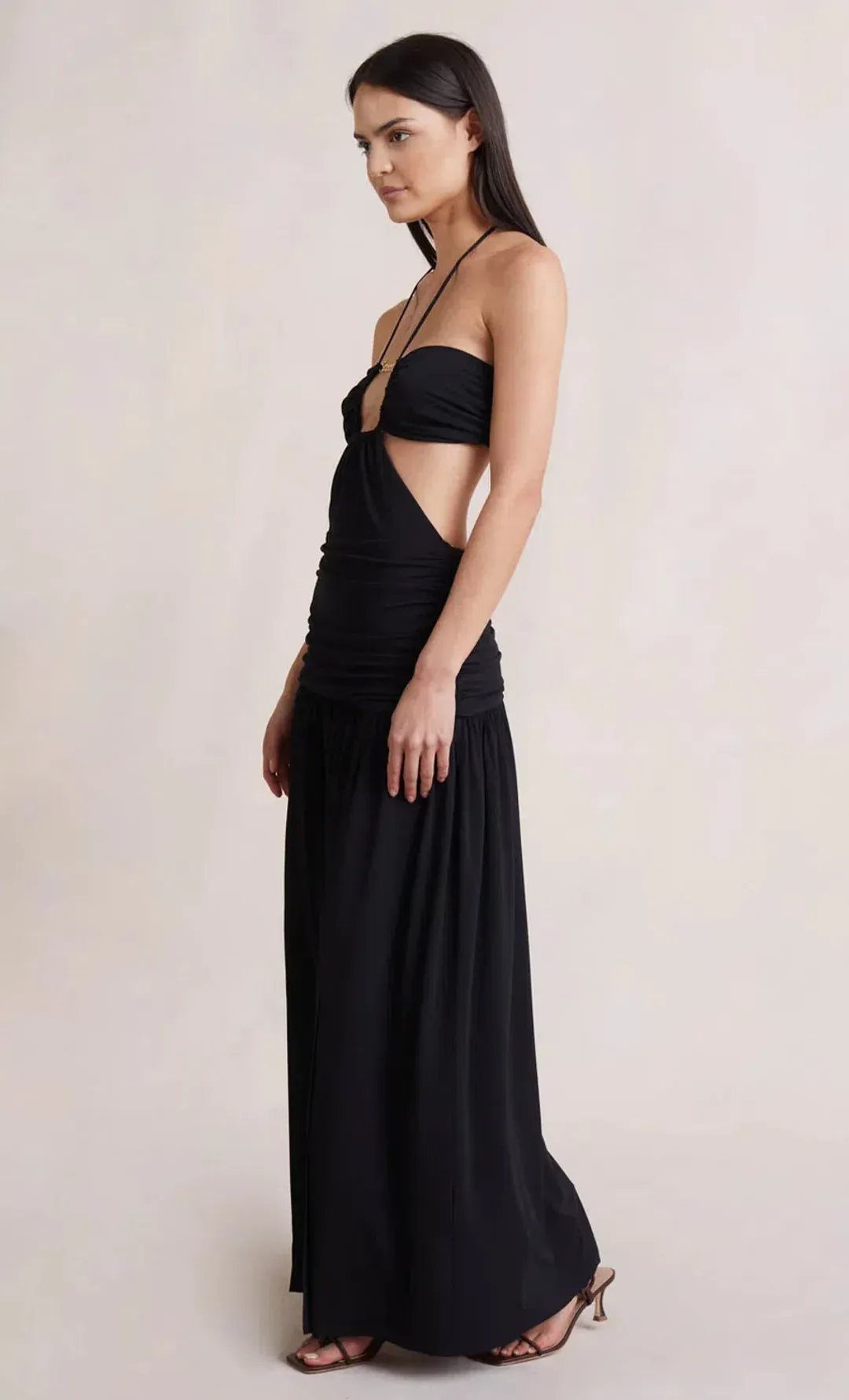 Bec & Bridge Adaline Cut Out Maxi Dress Black Size AU 8 for rent on The Volte - main image