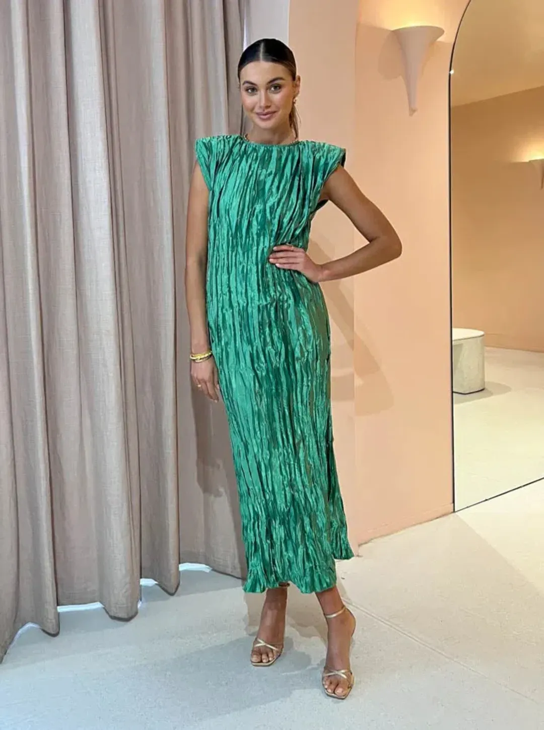 L'Idee Hutton Dress in Sea Green Size AU 6 for rent on The Volte - main image