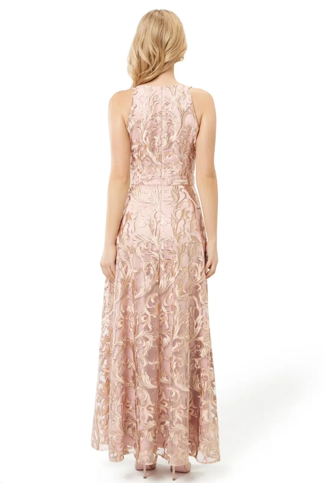 Review Until Forever Maxi Dress Blush Size AU 8 for rent on The Volte - main image