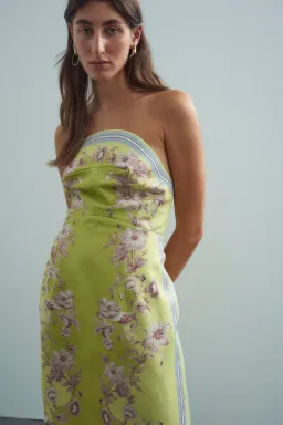 Alemais Marlow Bodice Strapless Dress Yellow Size 10 for rent on The Volte - image 2