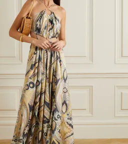 Cult Gaia Aphrodite Gown Aloe Multi Size XS / Au 6 for rent on The Volte - image 1