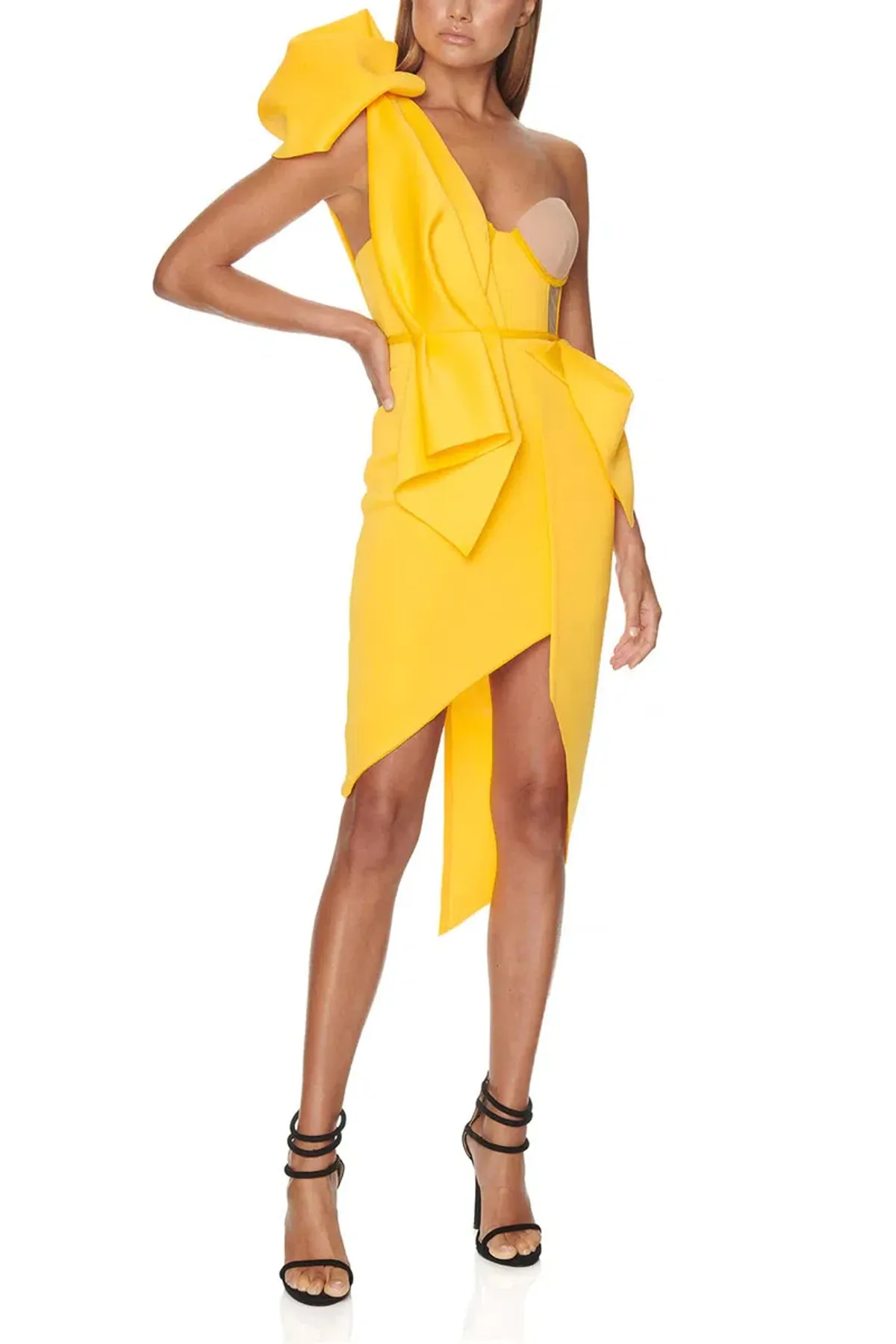 Eliya The Label Fleur Dress Yellow Size XL / Au 14 for rent on The Volte - main image