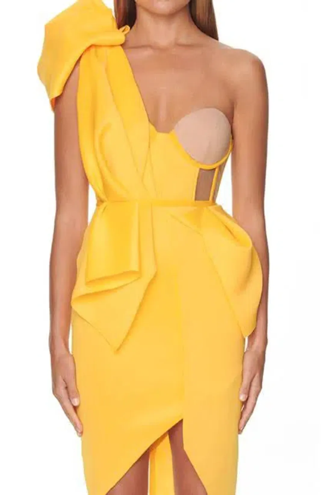 Eliya The Label Fleur Dress Yellow Size XL / Au 14 for rent on The Volte - main image