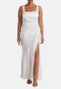 Bec & Bridge The Dreamer Square Neck Maxi Dress Ivory Size 8 / S for rent on The Volte - image 1
