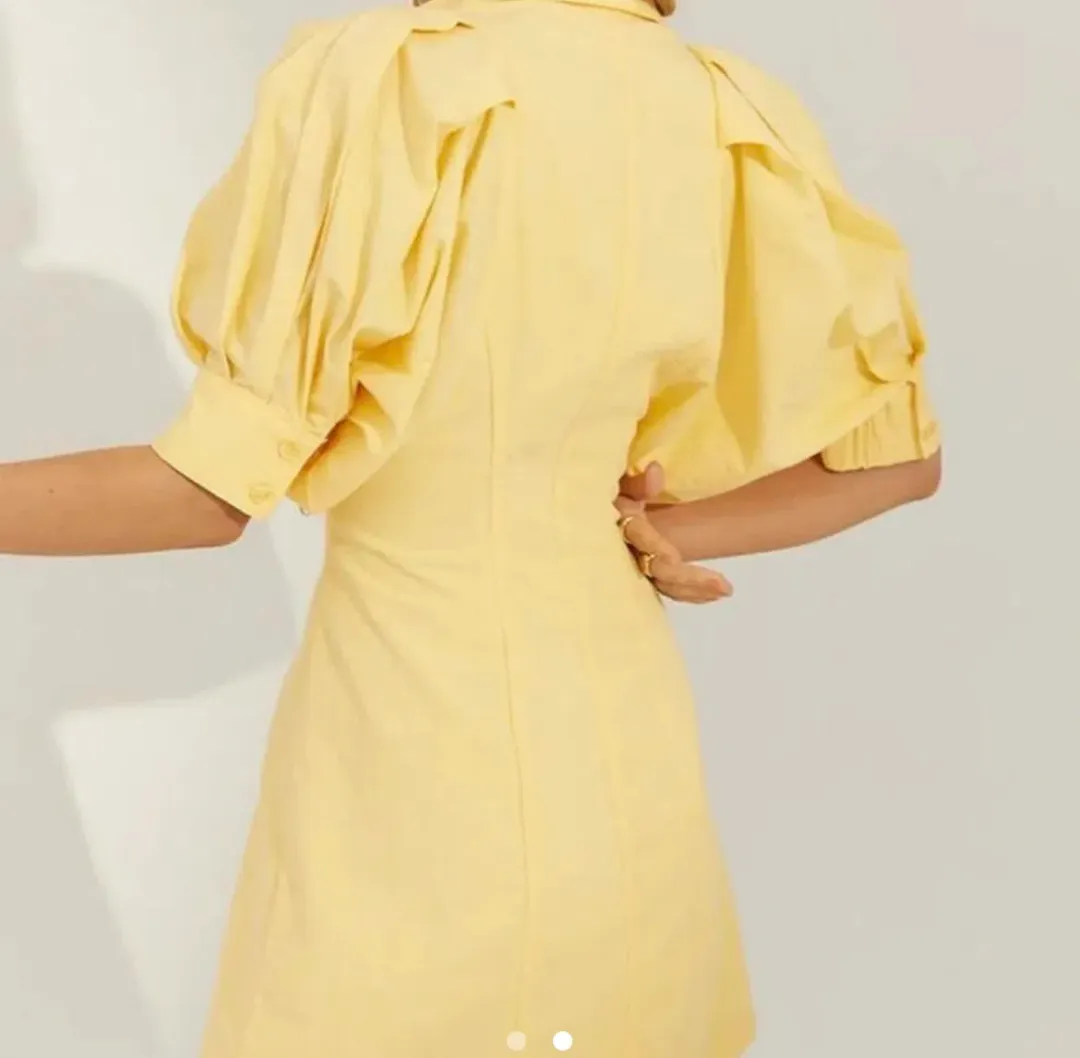 Sovere Mini Dress Yellow Size 6 for rent on The Volte - main image