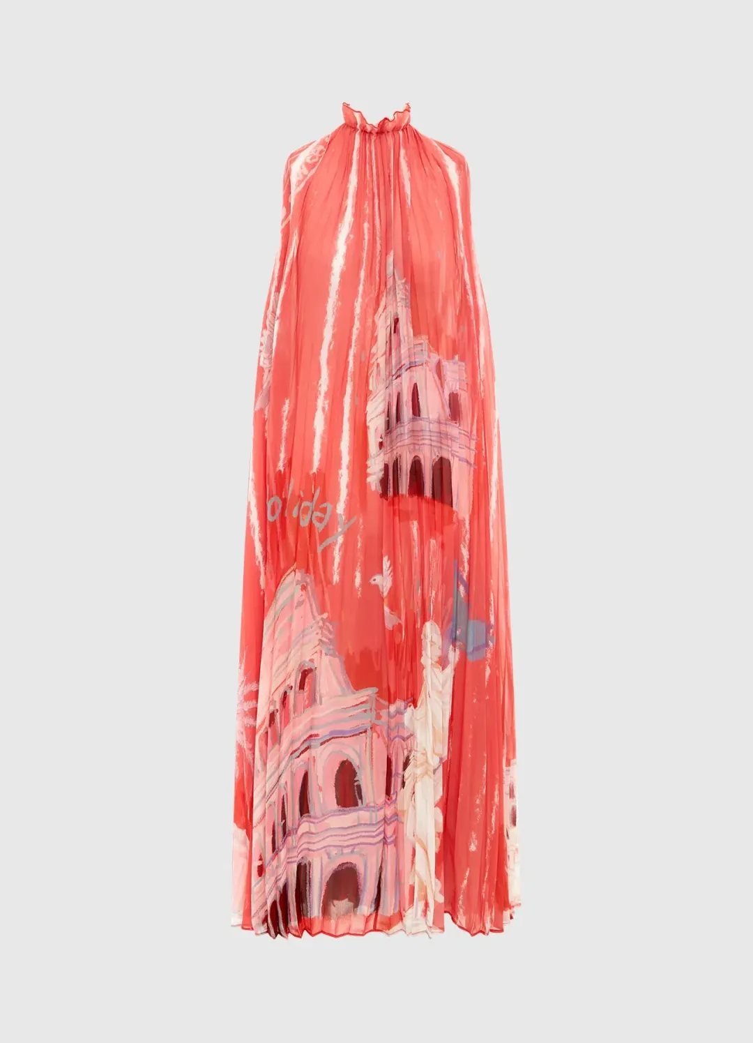 Leo Lin Diana Sleeveless Maxi Dress Roma Print Red Size AU 6 for rent on The Volte - main image