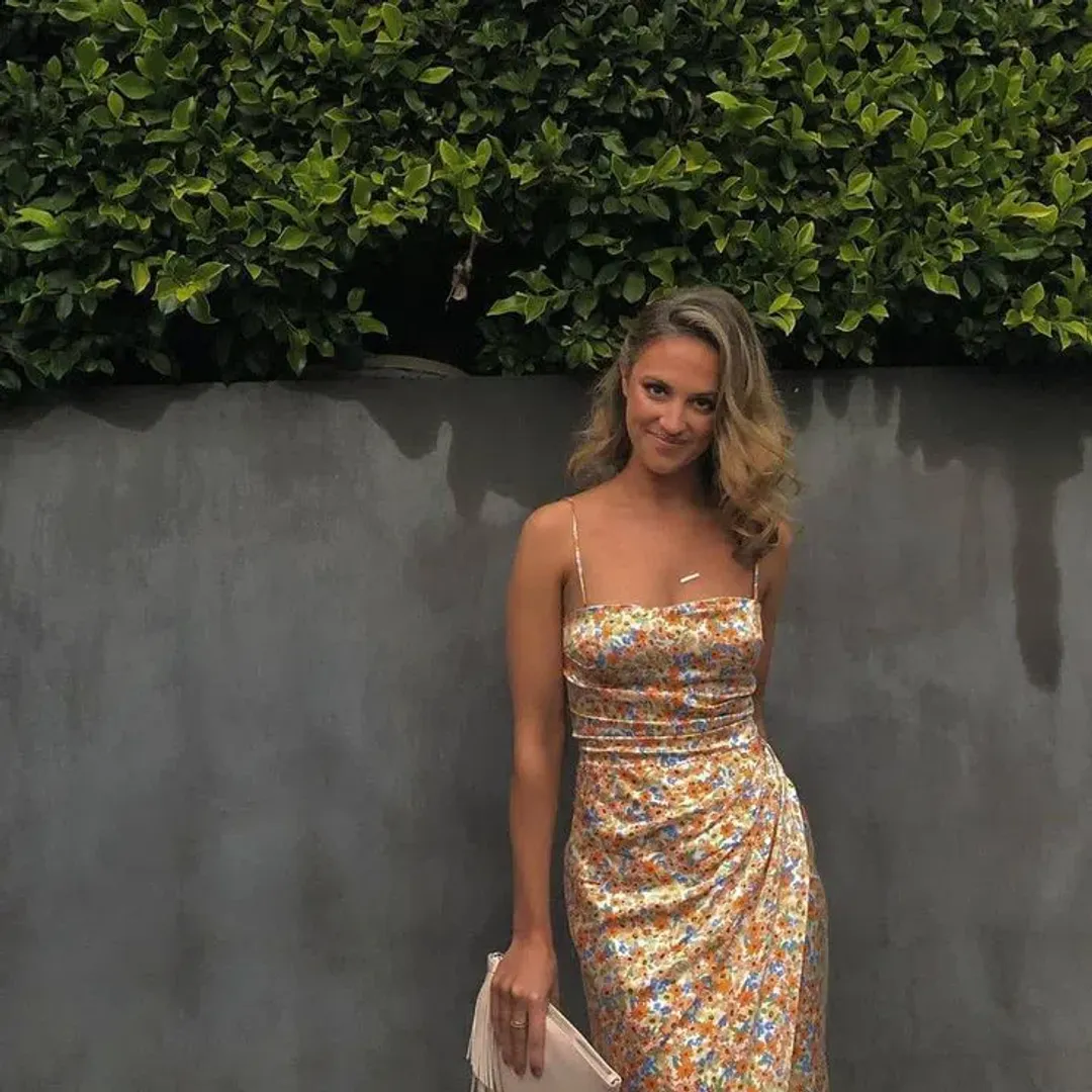 Bec & Bridge Heidi Midi Dress Orange Size AU 10 for rent on The Volte - main image