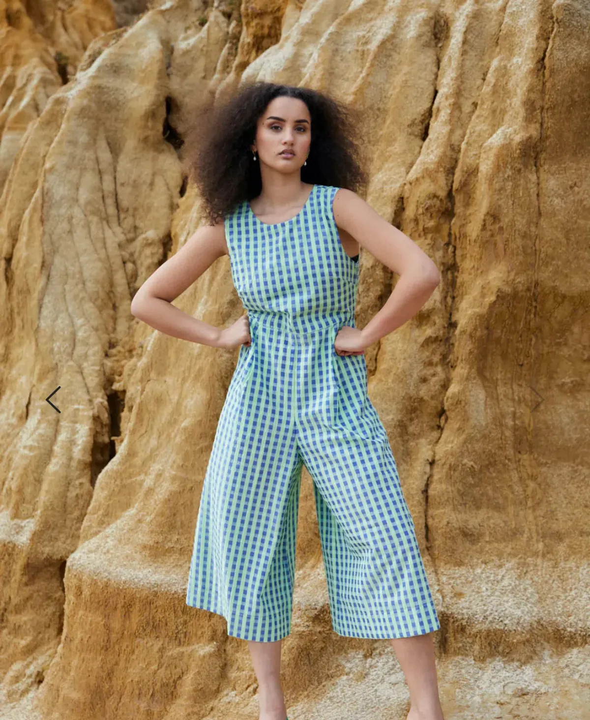 Gorman Stay In Check Pantsuit Green Size AU 16 for rent on The Volte - main image