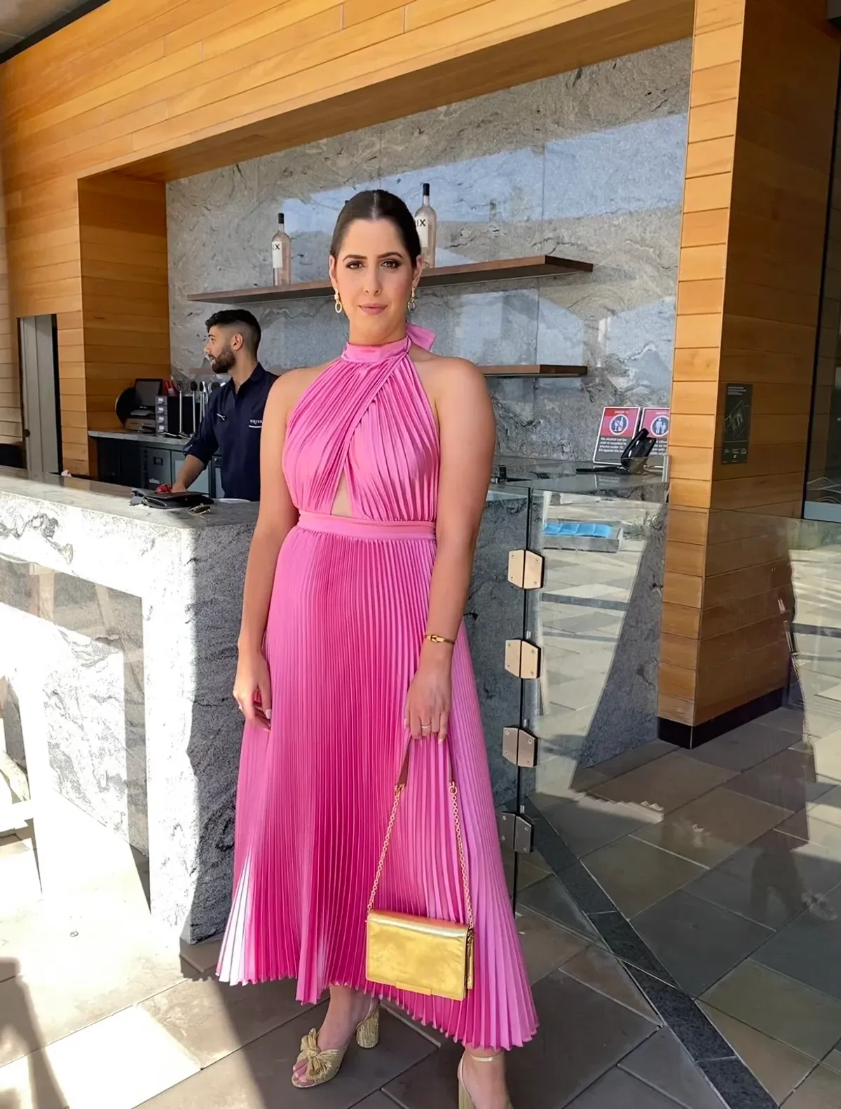 L’idee Renaissance Gown Hot Pink Size 10 for rent on The Volte - main image