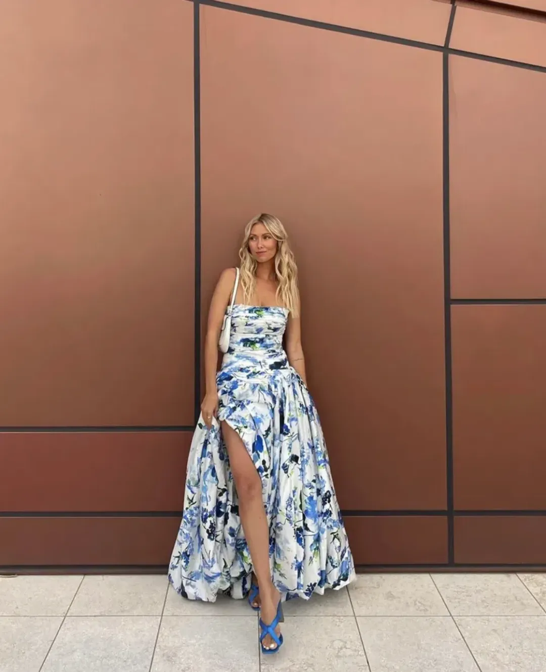 Aje Violette Bubble Hem Maxi Dress Lavenders of Provence Print Size 8 for rent on The Volte - main image