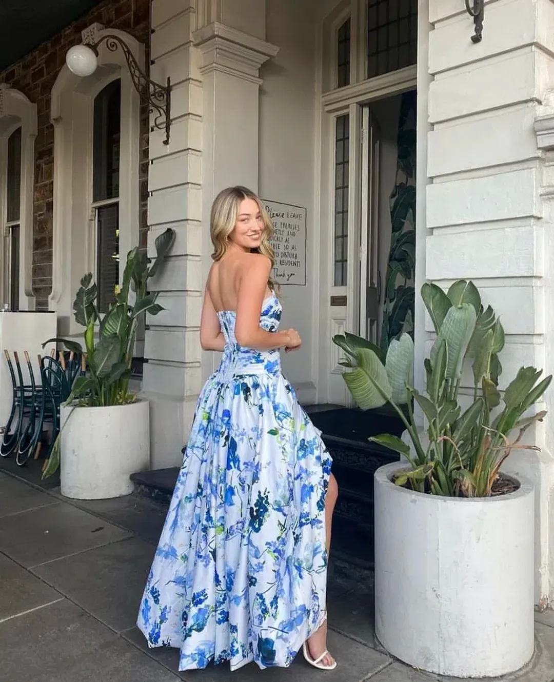 Aje Violette Bubble Hem Maxi Dress Lavenders of Provence Print Size 8 for rent on The Volte - main image