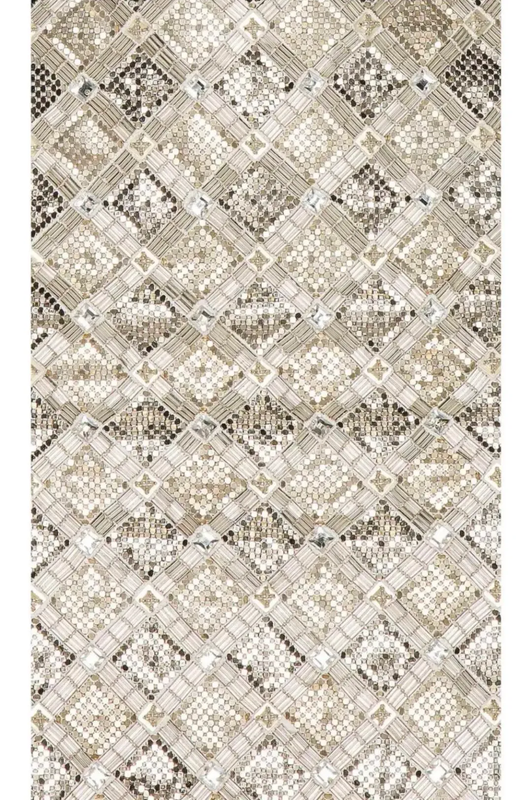 Retrofete Heather Dress Silver Gold Size 8 for rent on The Volte - main image