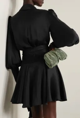 Zimmerman Silk Wrap Mini Dress Black Size 2/AU 12 for rent on The Volte - image 4