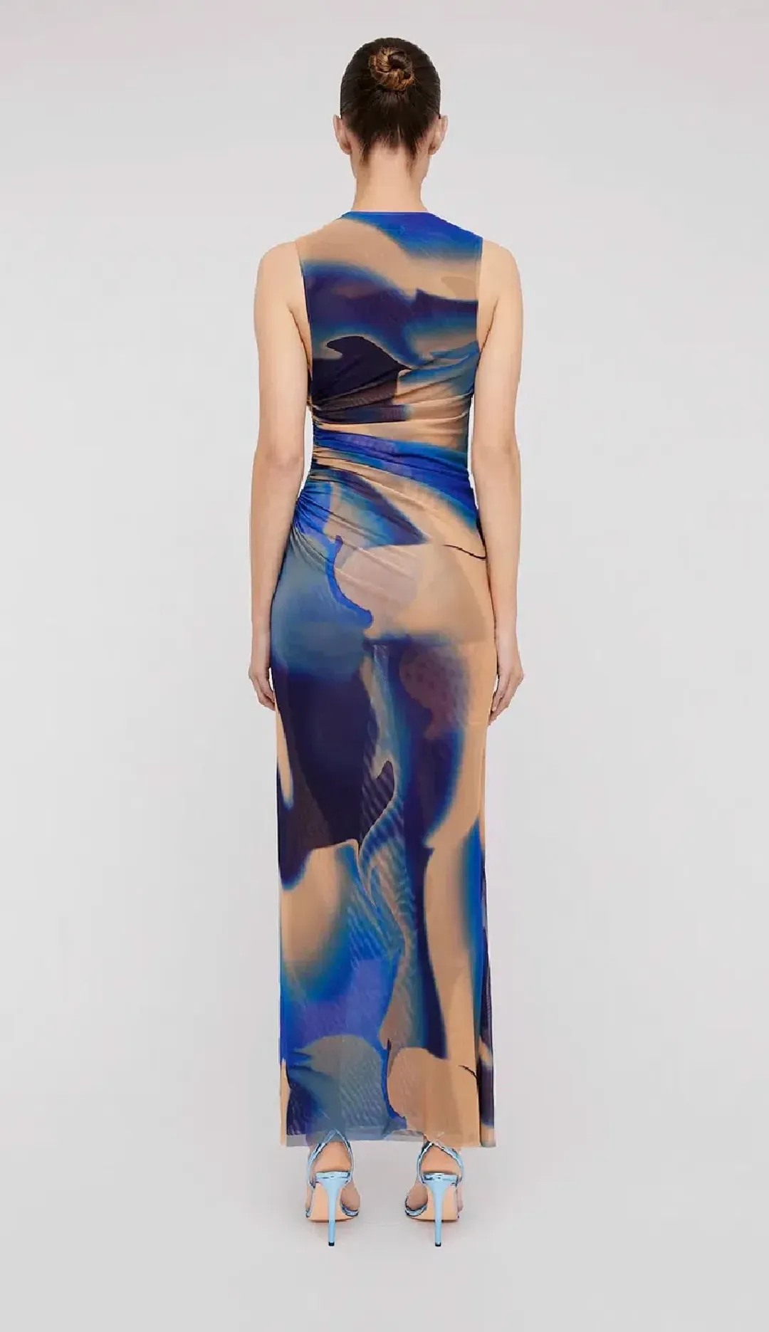 Scanlan Theodore Italian Watercolour Print Dress Blue Size 6 for rent on The Volte - main image