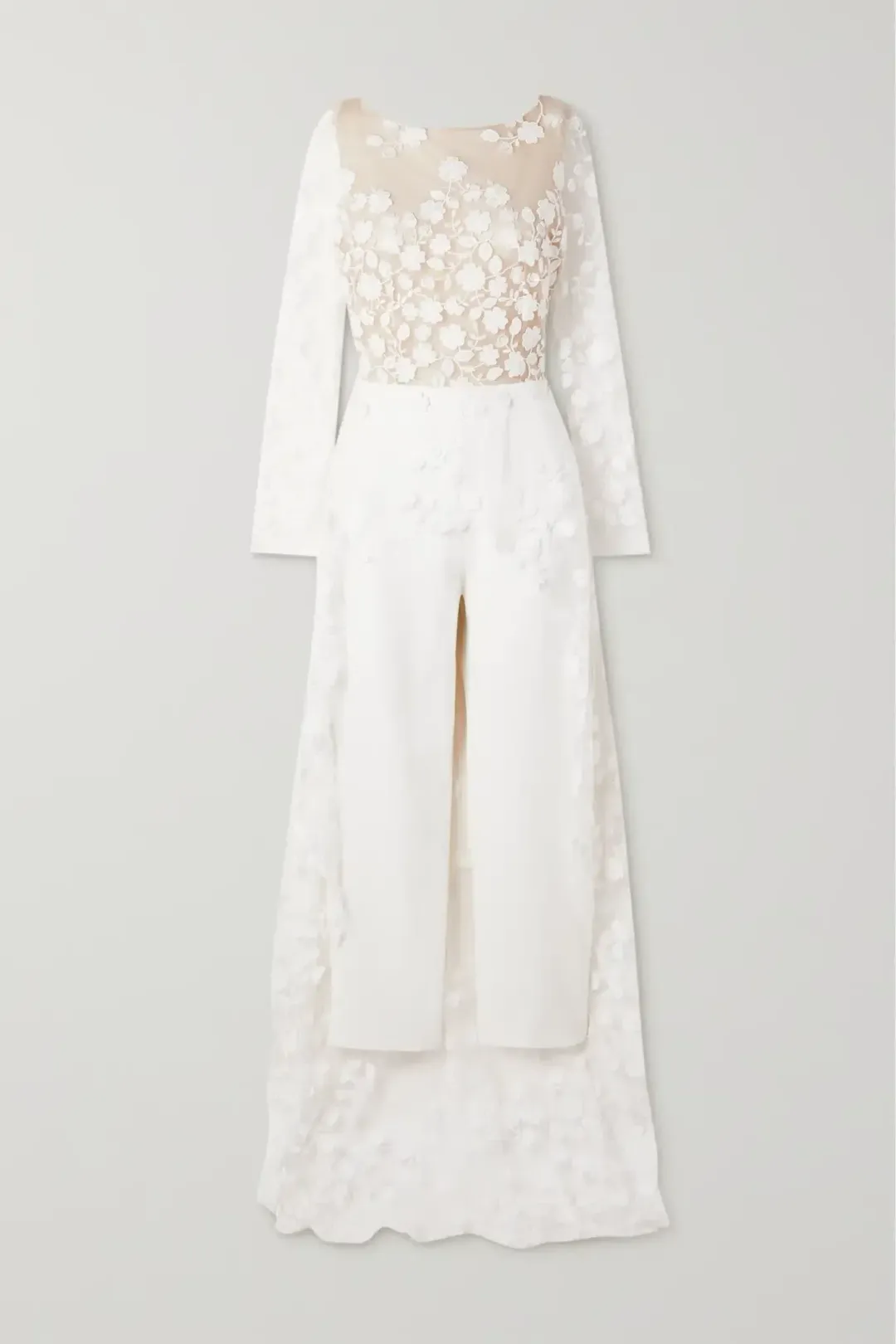 Rime Arodaky Patsy Lace Trimmed Jumpsuit White Size 6 for rent on The Volte - main image