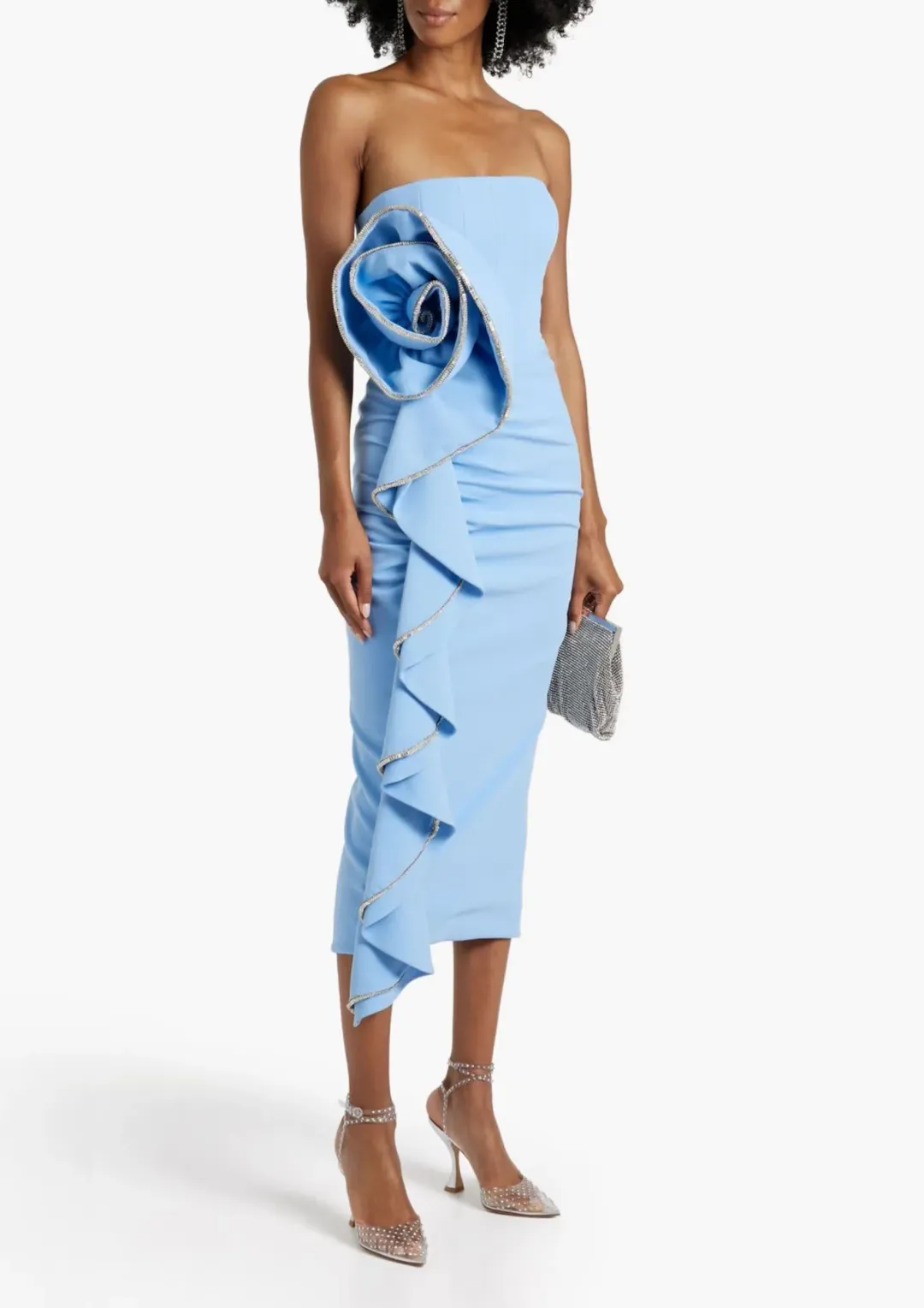 Rachel Gilbert Santiago Dress Sky Blue Size 8 for rent on The Volte - main image