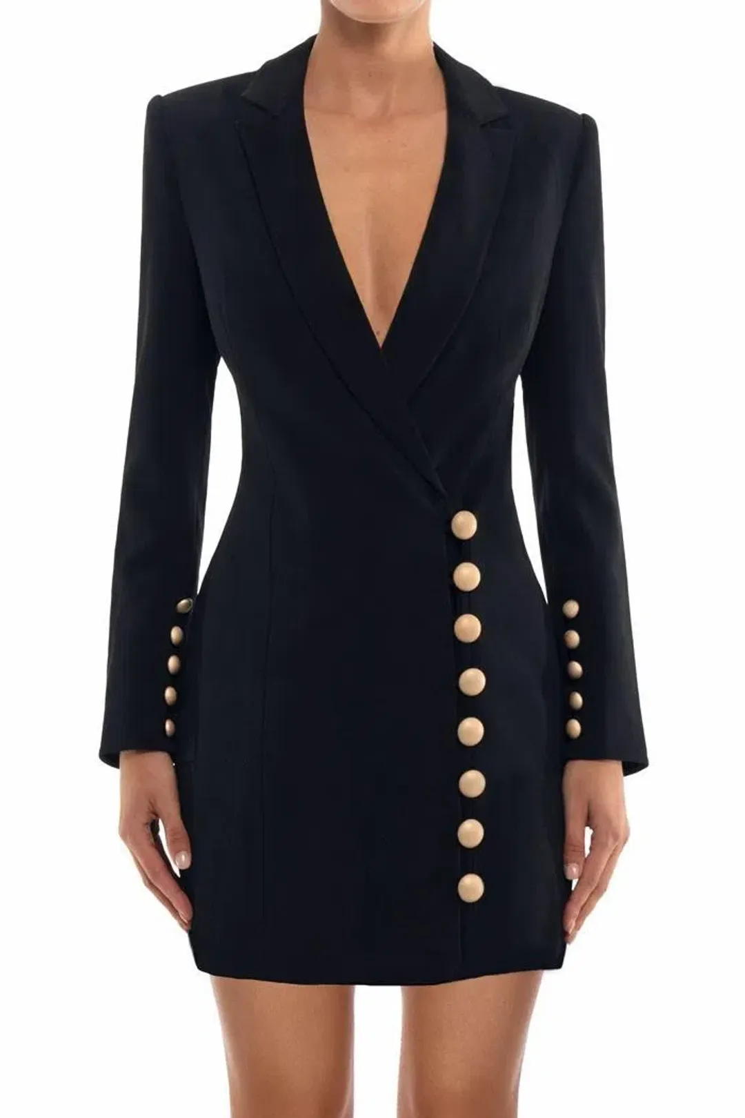 Misha Molly Blazer Dress Black Size 10 for rent on The Volte - main image