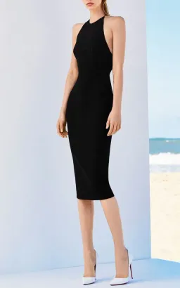 Alex Perry Lila Midi Dress Black Size 10 for rent on The Volte - image 2