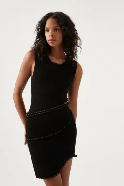 Aje Undulating Cut Out Mini Dress Black Size 8 for rent on The Volte - image 2