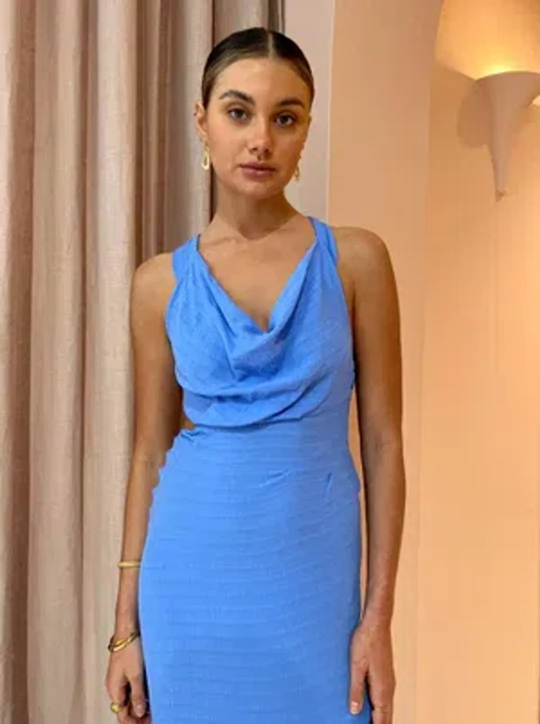 One Fell Swoop Zoe Midi Dress Blue Size 10 for rent on The Volte - main image