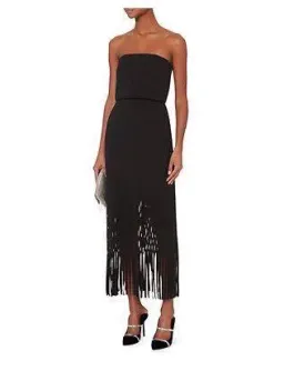 Dion Lee Strapless Laser Cut Dress Black Size AU 8 for rent on The Volte - image 3
