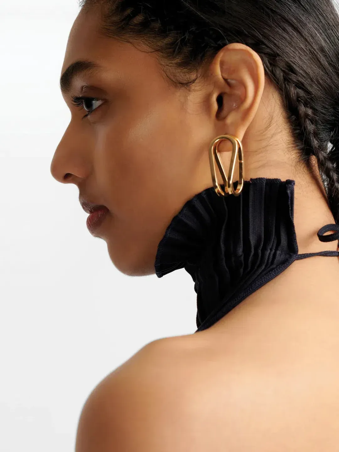 Dion Lee Channel Pleat Top Black Size AU 8 for rent on The Volte - main image