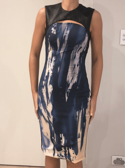 Manning Cartell Midi Dress Paint Print Size 6 for rent on The Volte - image 1
