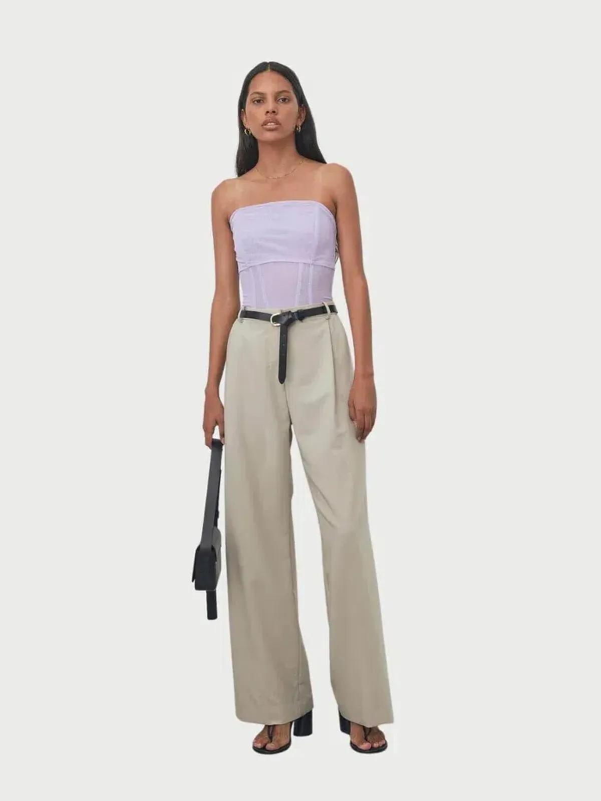 Viktoria and Woods Rome Bustier Corset Top Lilac Purple Size AU 8 for rent on The Volte - main image