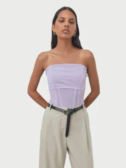 Viktoria and Woods Rome Bustier Corset Top Lilac Purple Size AU 8 for rent on The Volte - image 4