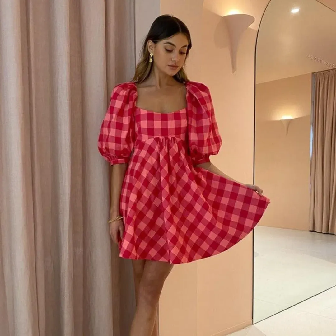 Acler Perry Dress Mini in Cherry Red Size AU 10 for rent on The Volte - main image