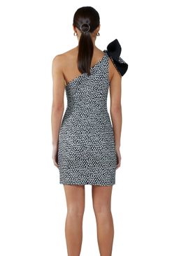 By Johnny Spotty Dotty One Shoulder Mini Dress Print Size 8 for rent on The Volte - image 2