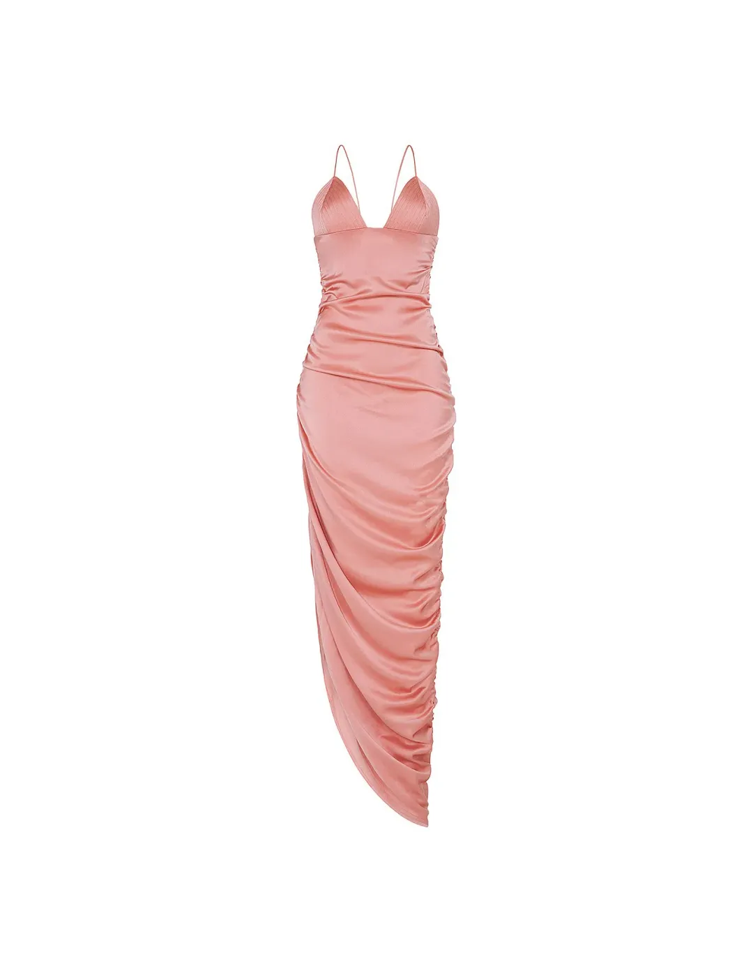 Paris Georgia Fred Bustier Ruched Maxi Dress Pink Size 8 for rent on The Volte - main image