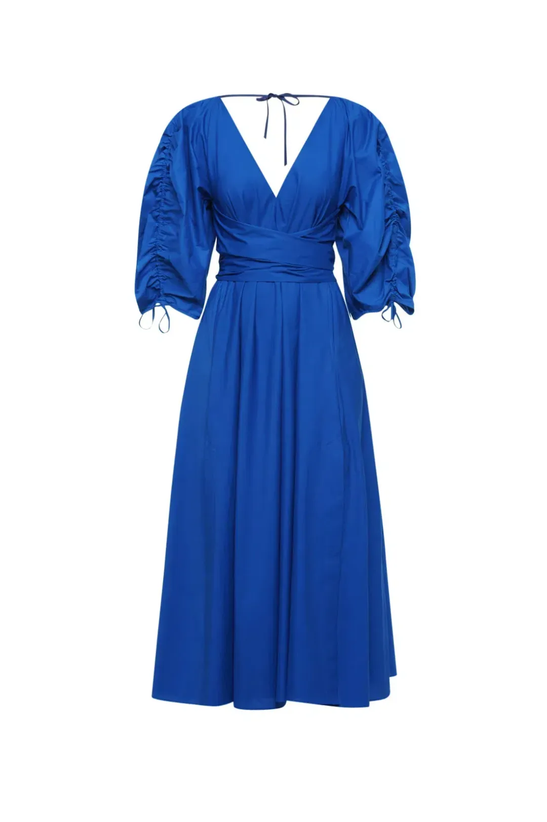 Scanlan Theodore Parachute Gather Sleeve Dress Blue Size 10 / M for rent on The Volte - main image