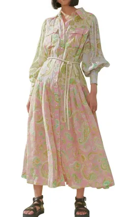 Alemais Marta Patchwork Shirtdress Print Size 6 for rent on The Volte - image 1