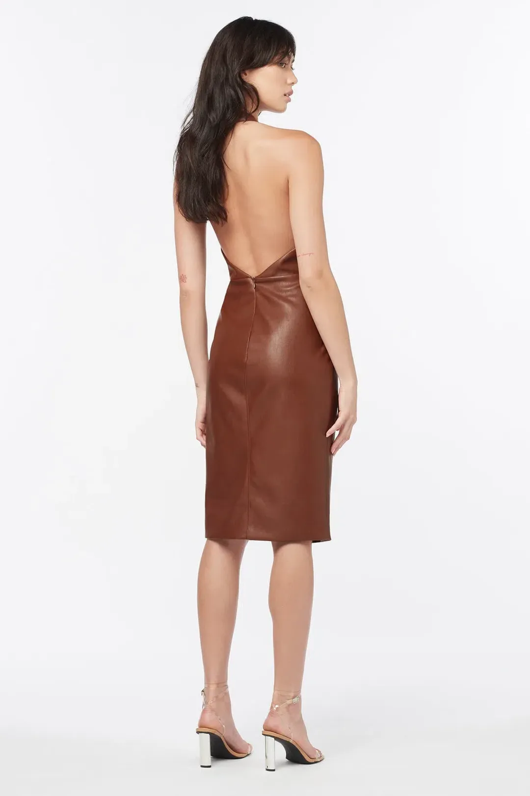 Manning Cartell Ginger Snaps Halter Midi Dress Dark Brown Size 6 / XS for rent on The Volte - main image