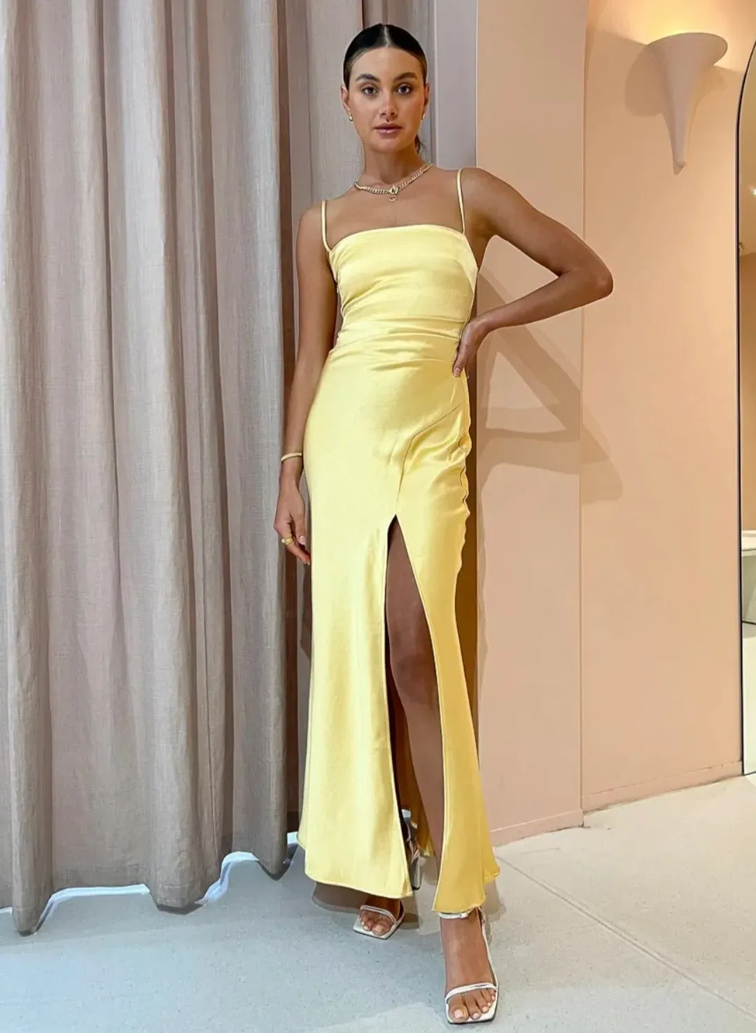 Bec & Bridge Nadia Maxi Dress Yellow Size 8 / S for rent on The Volte - main image
