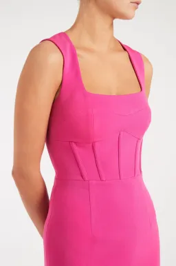 Rebecca Vallance Rosanna Midi Dress Pink Size 8 for rent on The Volte - image 3