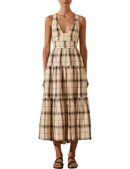 Shona Joy Indra Plunged Crossback Midi Dress Print Size 6 for rent on The Volte - image 2