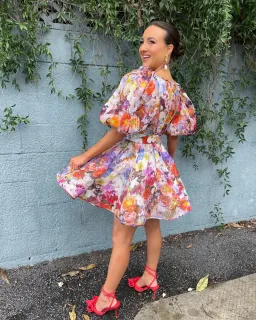 Zimmermann Prima Balloon Sleeve Mini Dress Floral Size 0 / Aus 6-8 for rent on The Volte - image 2