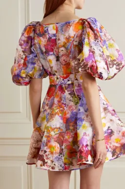 Zimmermann Prima Balloon Sleeve Mini Dress Floral Size 0 / Aus 6-8 for rent on The Volte - image 5