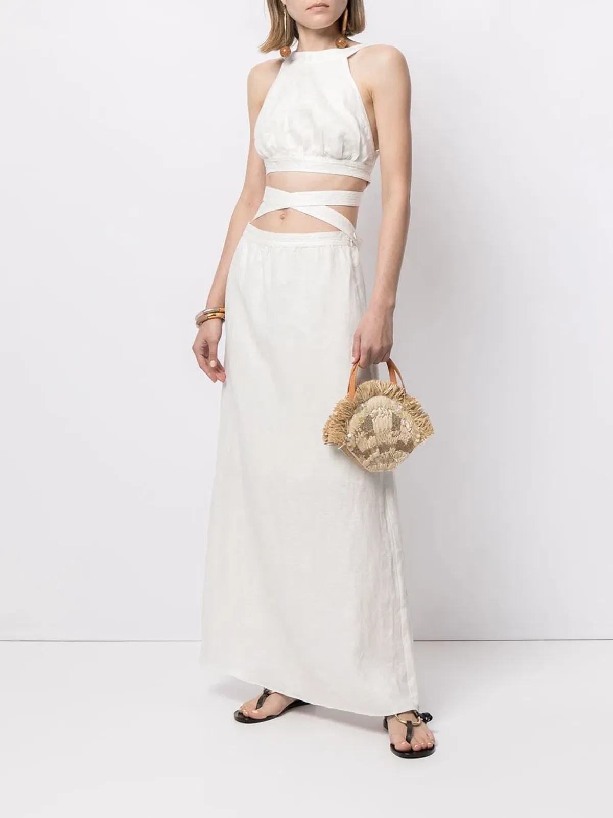 Sir the Label Ambroise Open Back Gown White Size 1 / Au 8 for rent on The Volte - main image