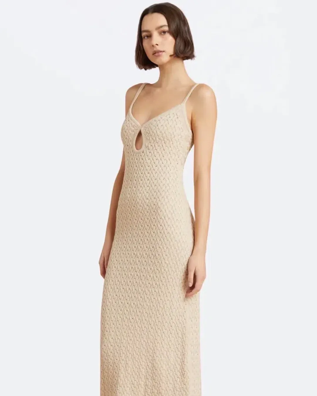 Bec & Bridge Effie Knit Key Maxi Dress Shell Size S / Au 8 for rent on The Volte - main image