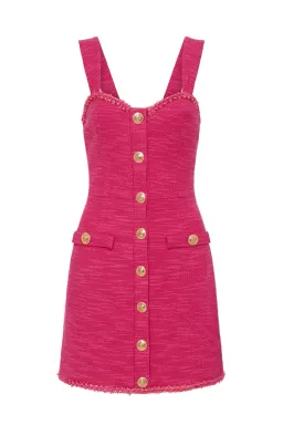 Rebecca Vallance Anita Button Mini Dress Hot Pink Size AU 12 for rent on The Volte - image 5