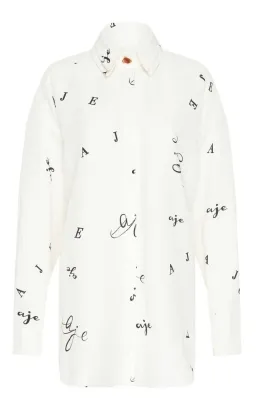 Aje Psychedelia Multi Logo Shirt Size 10 for rent on The Volte - image 7