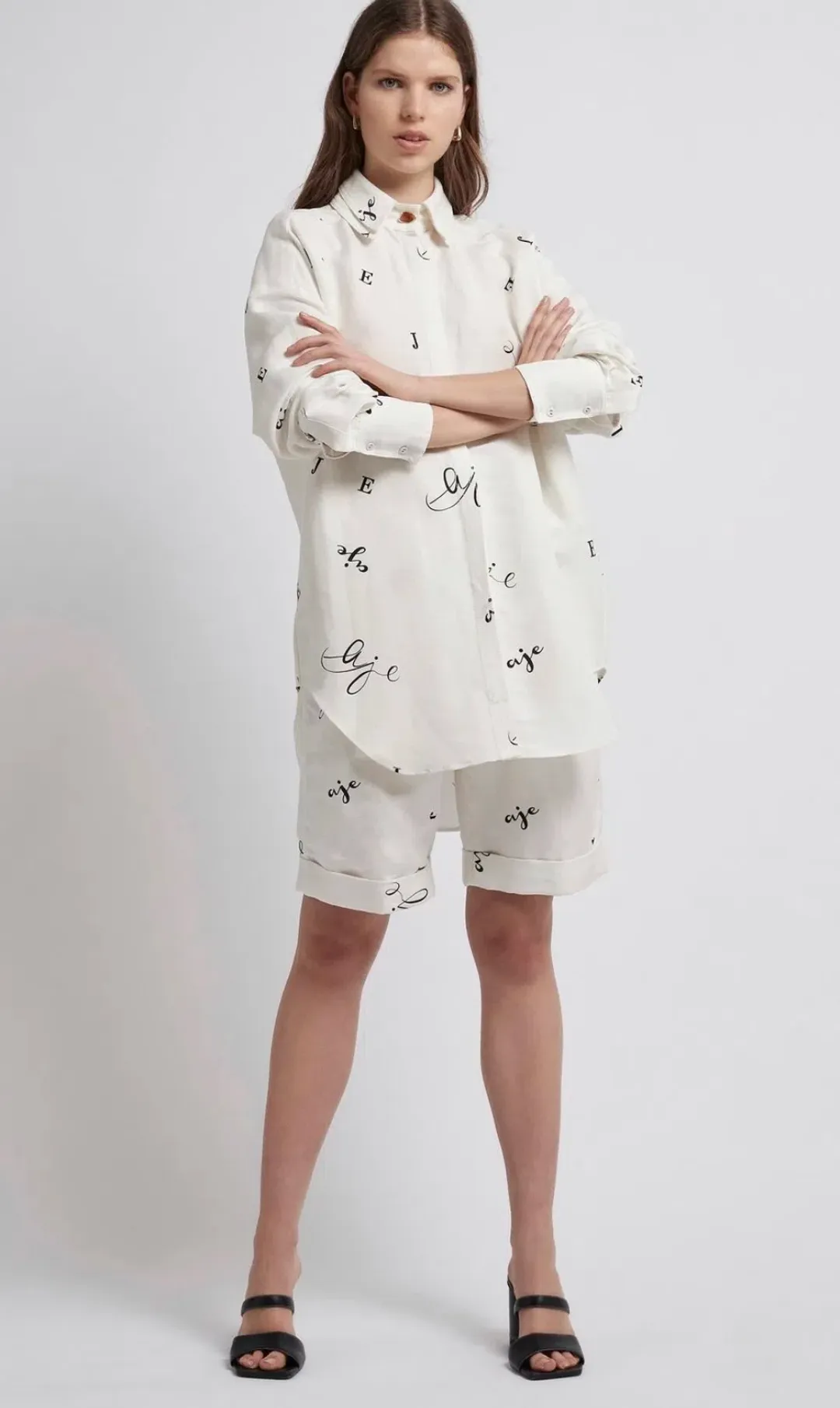 Aje Psychedelia Multi Logo Shirt Size 10 for rent on The Volte - main image