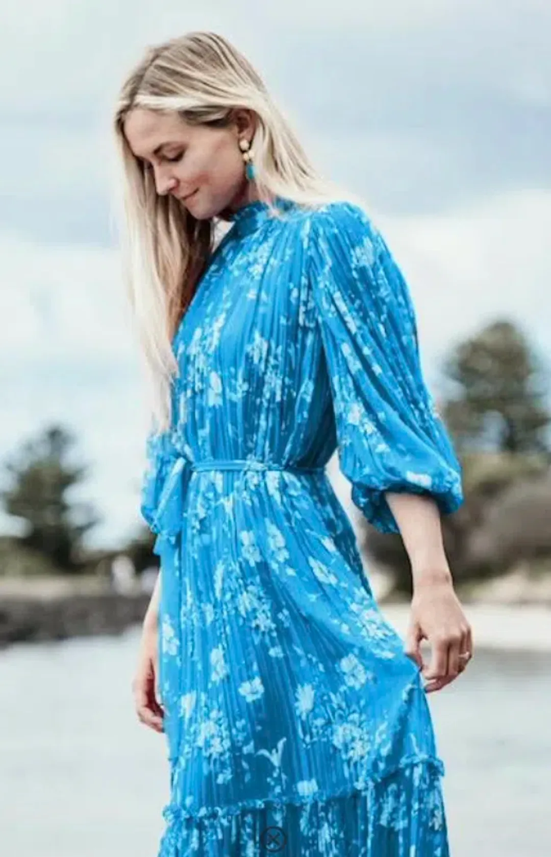 Coco Ribbon Steller Dress Malibu Blue Size S/AU 10 for rent on The Volte - main image