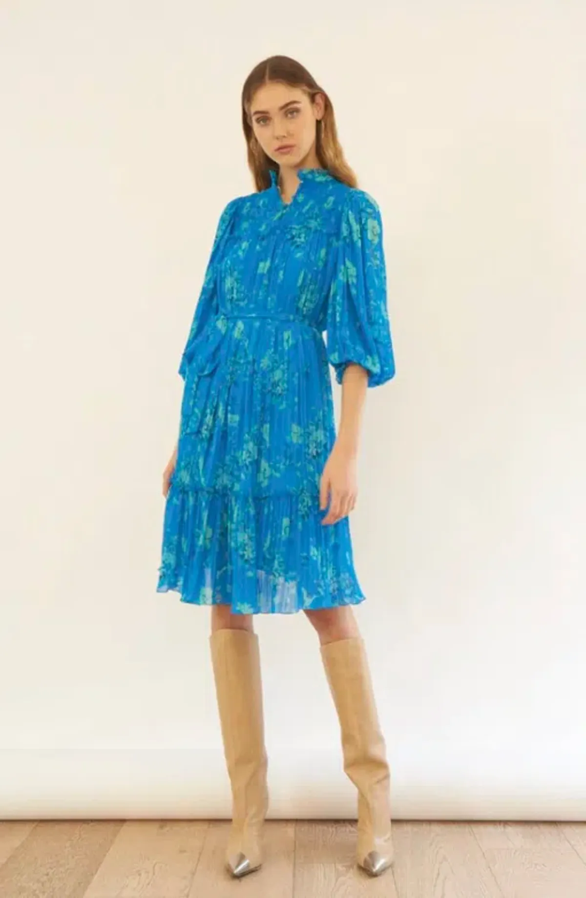 Coco Ribbon Steller Dress Malibu Blue Size S/AU 10 for rent on The Volte - main image